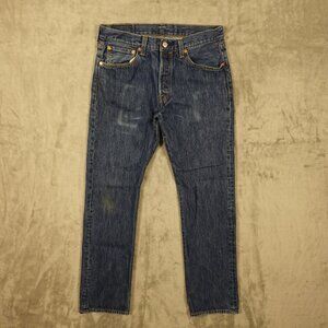 Levi’s Jeans 501 Original Fit Button Fly Men's W32 L32 Stonewash Blue Denim